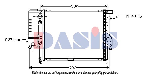 AKS DASIS Radiators, Motora dzesēšanas sistēma 051590N
